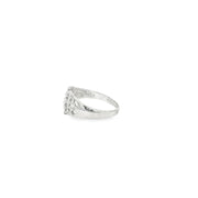 White Gold Cocktail Ring with Round Cut CZ