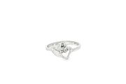 White Gold Double Heart Multistone