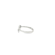 White Gold Double Heart Multistone