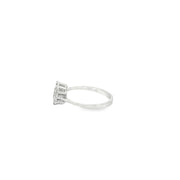 CZ Cluster Ring in White Gold