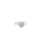 Load image into Gallery viewer, White Gold Heart-Shaped CZ Ring