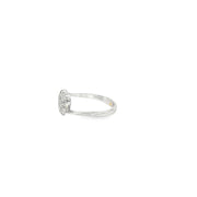 White Gold Heart-Shaped CZ Ring