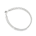 Load image into Gallery viewer, White Gold Chain Bracelet with Round Cut CZ