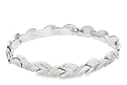 White Gold Link Bangle Bracelet