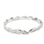 Load image into Gallery viewer, White Gold Link Bangle Bracelet
