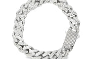 White Gold CZ Chain Bracelet
