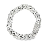Load image into Gallery viewer, White Gold CZ Chain Bracelet