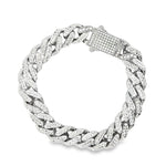 Load image into Gallery viewer, White Gold CZ Chain Bracelet