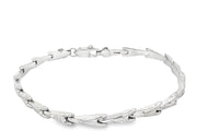 Elegant White Gold Chain Bracelet