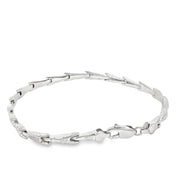 Elegant White Gold Chain Bracelet