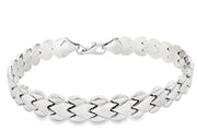 Elegant White Gold Chain Bracelet