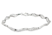 Elegant White Gold Chain Bracelet