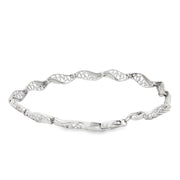 Elegant White Gold Chain Bracelet