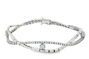 CZ Tennis Bracelet in White Gold