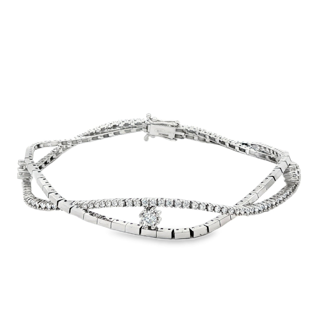 CZ Tennis Bracelet in White Gold