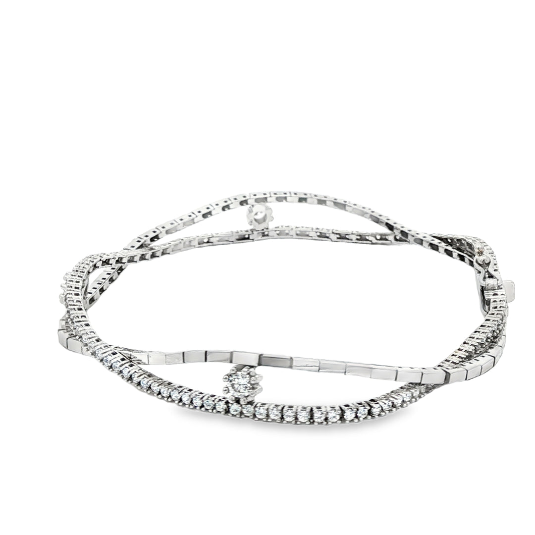 CZ Tennis Bracelet in White Gold
