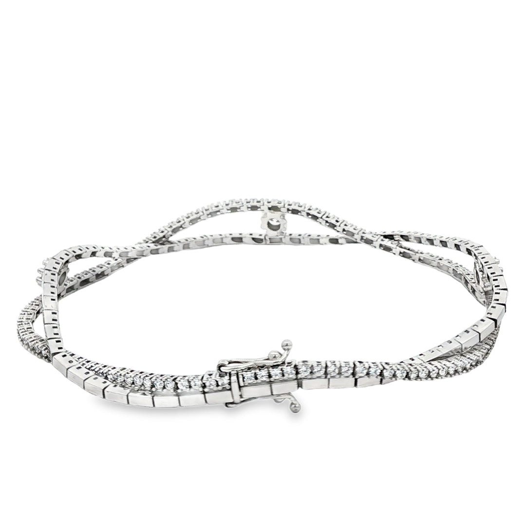 CZ Tennis Bracelet in White Gold