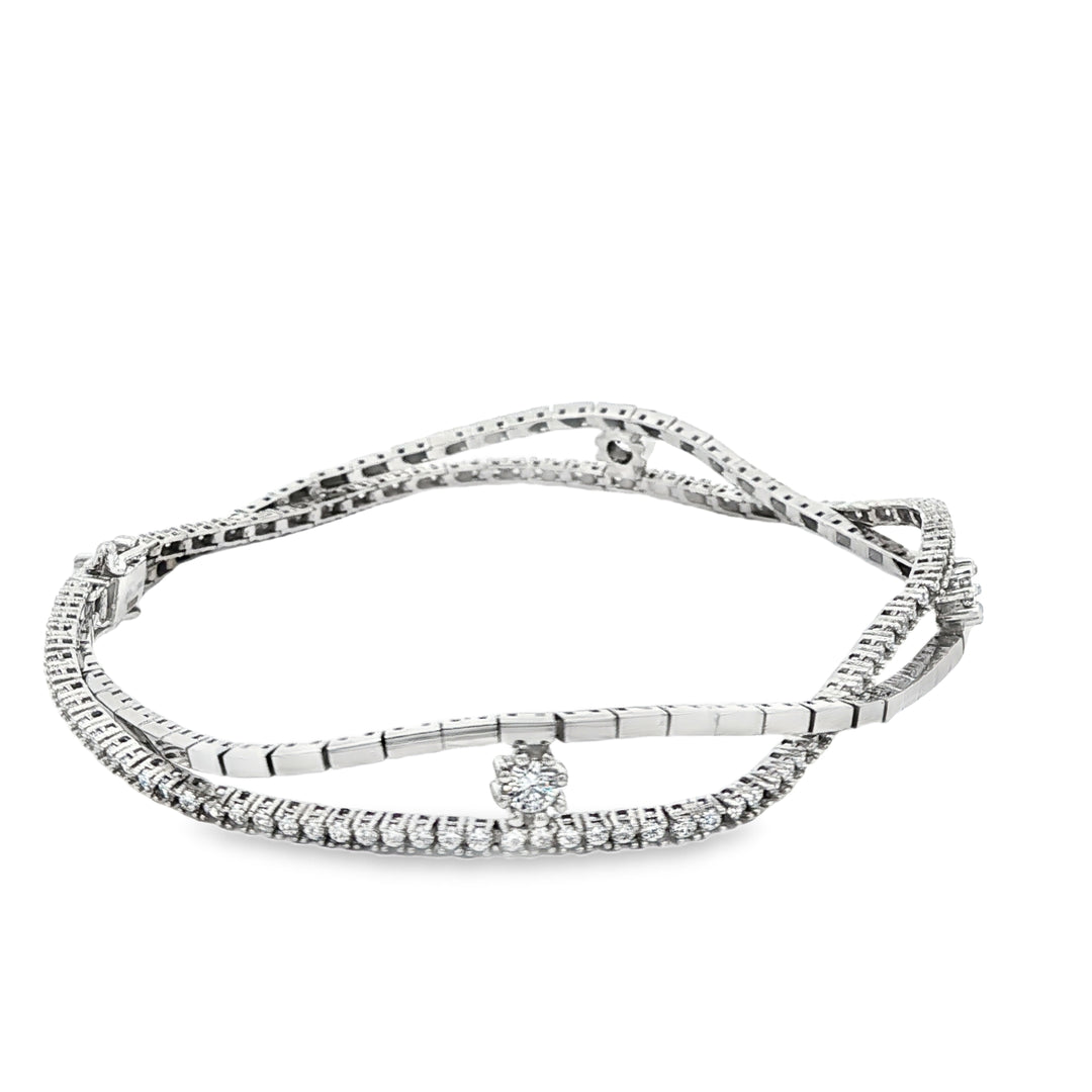 CZ Tennis Bracelet in White Gold
