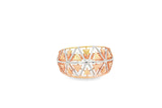 Modern Geometric Rose Gold Band Ring