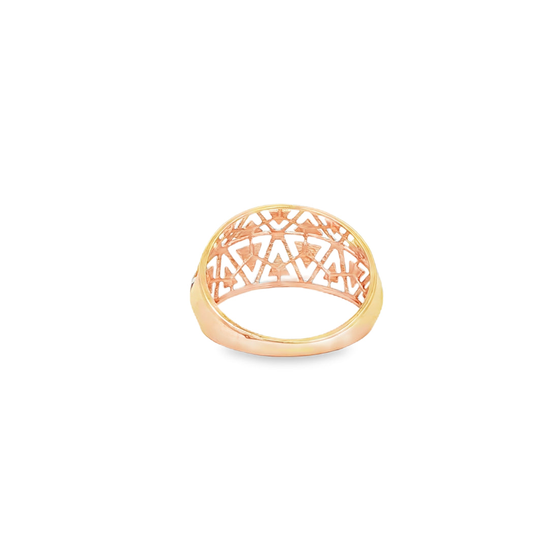 Modern Geometric Rose Gold Band Ring