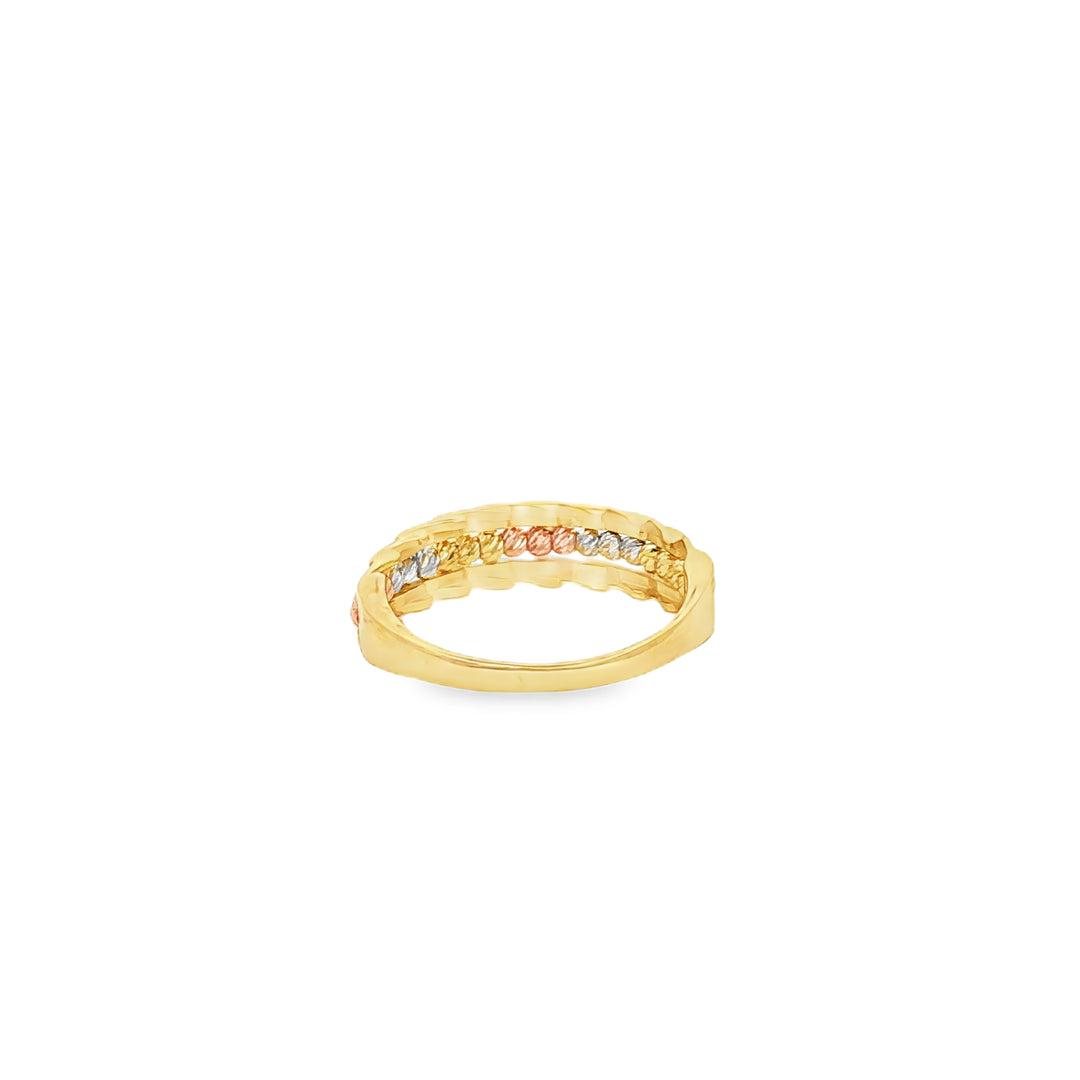 Textured Yellow Gold Band Ring