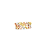 Load image into Gallery viewer, Tri-Gold joined Stackable Ring Set