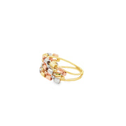 Tri-Gold joined Stackable Ring Set