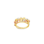 Load image into Gallery viewer, Tri-Gold joined Stackable Ring Set