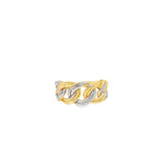 Load image into Gallery viewer, Yellow &amp; White Gold Chain Link Band Ring