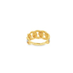 Load image into Gallery viewer, Yellow &amp; White Gold Chain Link Band Ring