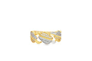 14ct Yellow Gold Band Ring with Round Brilliant Cut CZ