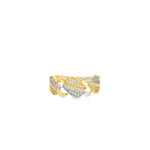 Load image into Gallery viewer, 14ct Yellow Gold Band Ring with Round Brilliant Cut CZ