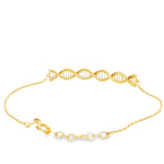 Load image into Gallery viewer, Two-Tone DNA Helix Chain Bracelet in Yellow Gold