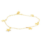 Load image into Gallery viewer, Yellow Gold Star Charm Chain Bracelet