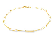 Elegant Yellow Gold Link Chain Bracelet