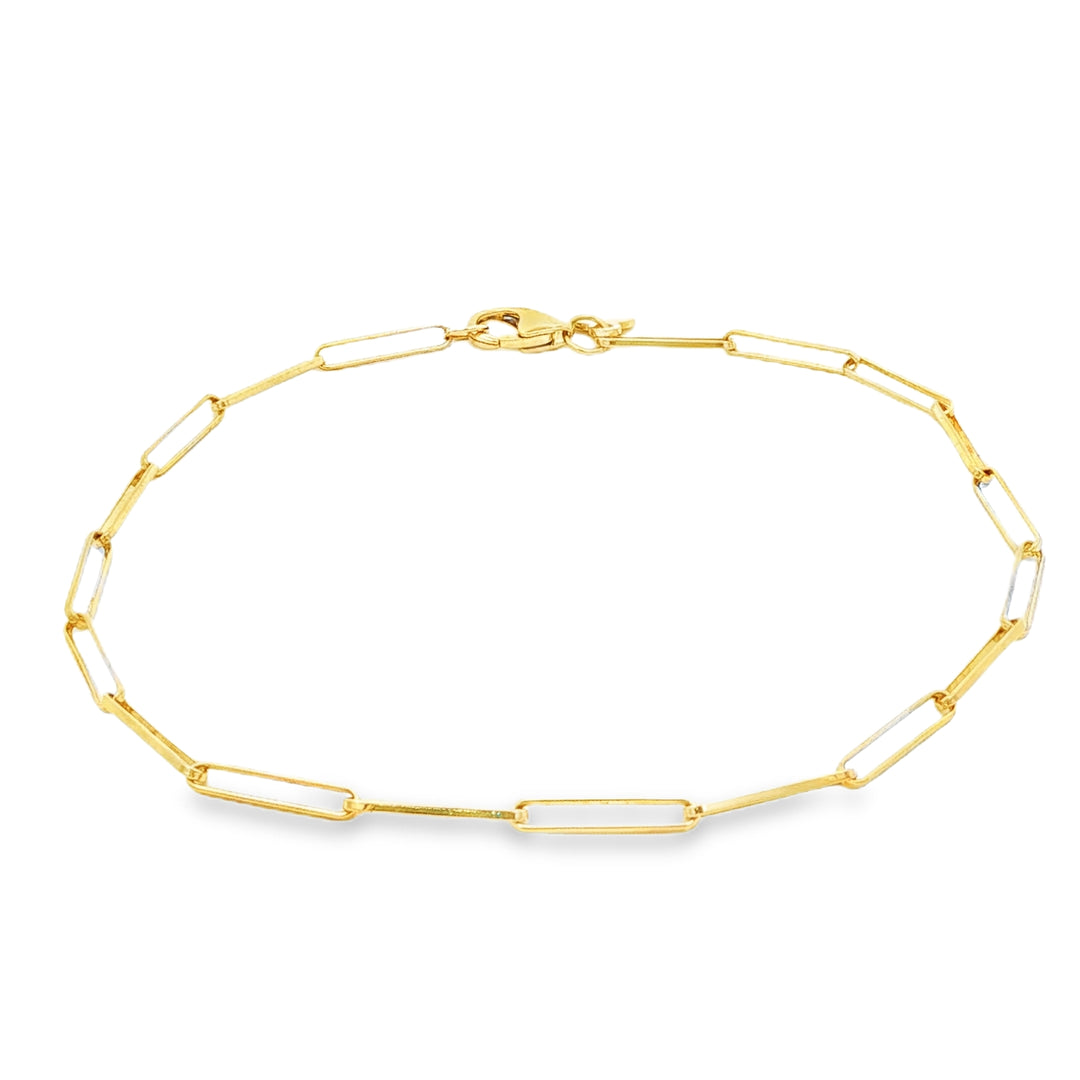 Elegant Yellow Gold Link Chain Bracelet