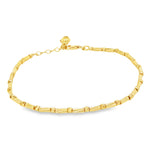 Load image into Gallery viewer, 14ct Elegant Yellow Gold Textured Link Chain Bracelet