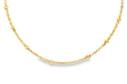 Elegant Yellow Gold Bead Necklace