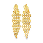 Load image into Gallery viewer, Yellow Gold Cascading Disc Dangle Earrings
