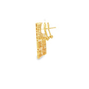 Yellow Gold Segmented Dangle Earrings