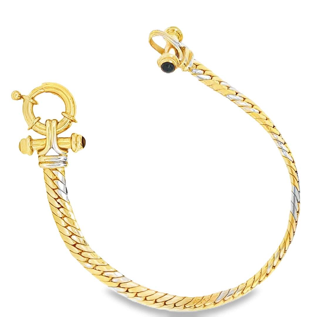 Yellow & White Gold Chain Bracelet