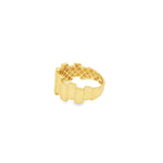 Load image into Gallery viewer, Architectural Design Yellow Gold Band Ring