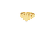 Modernist Yellow Gold Panel Band Ring