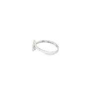 White Gold Multistone Ring with Round Cut CZ