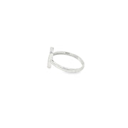 White Gold Multistone Ring with Round Cut CZ