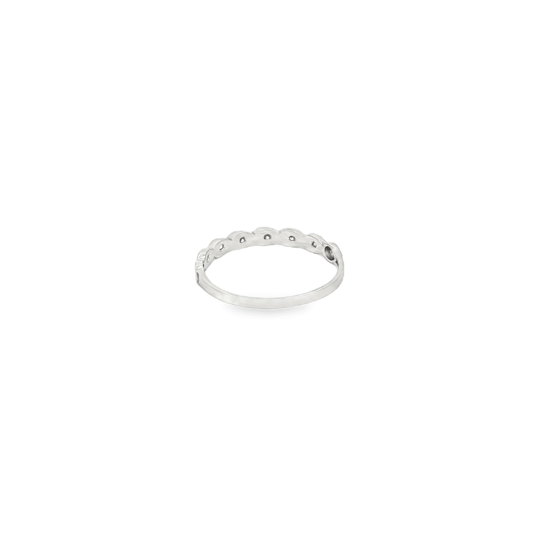 14ct White Gold CZ Multi-Stone Ring