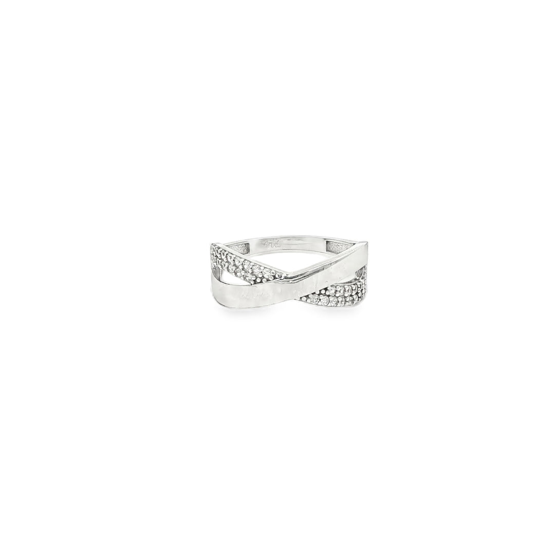 White Gold Multistone CZ Ring