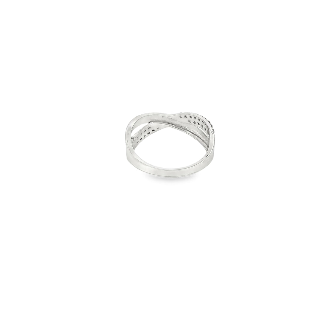White Gold Multistone CZ Ring