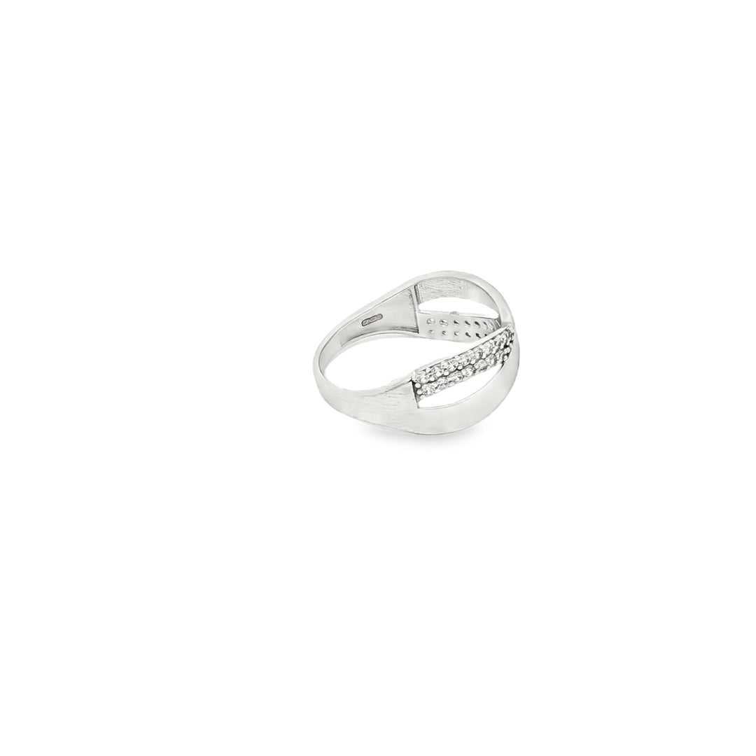 White Gold Multistone CZ Ring