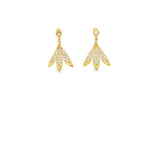 Load image into Gallery viewer, CZ Dangle Earrings in Yellow Gold